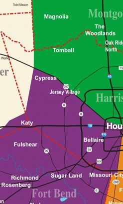 West Houston Area Map